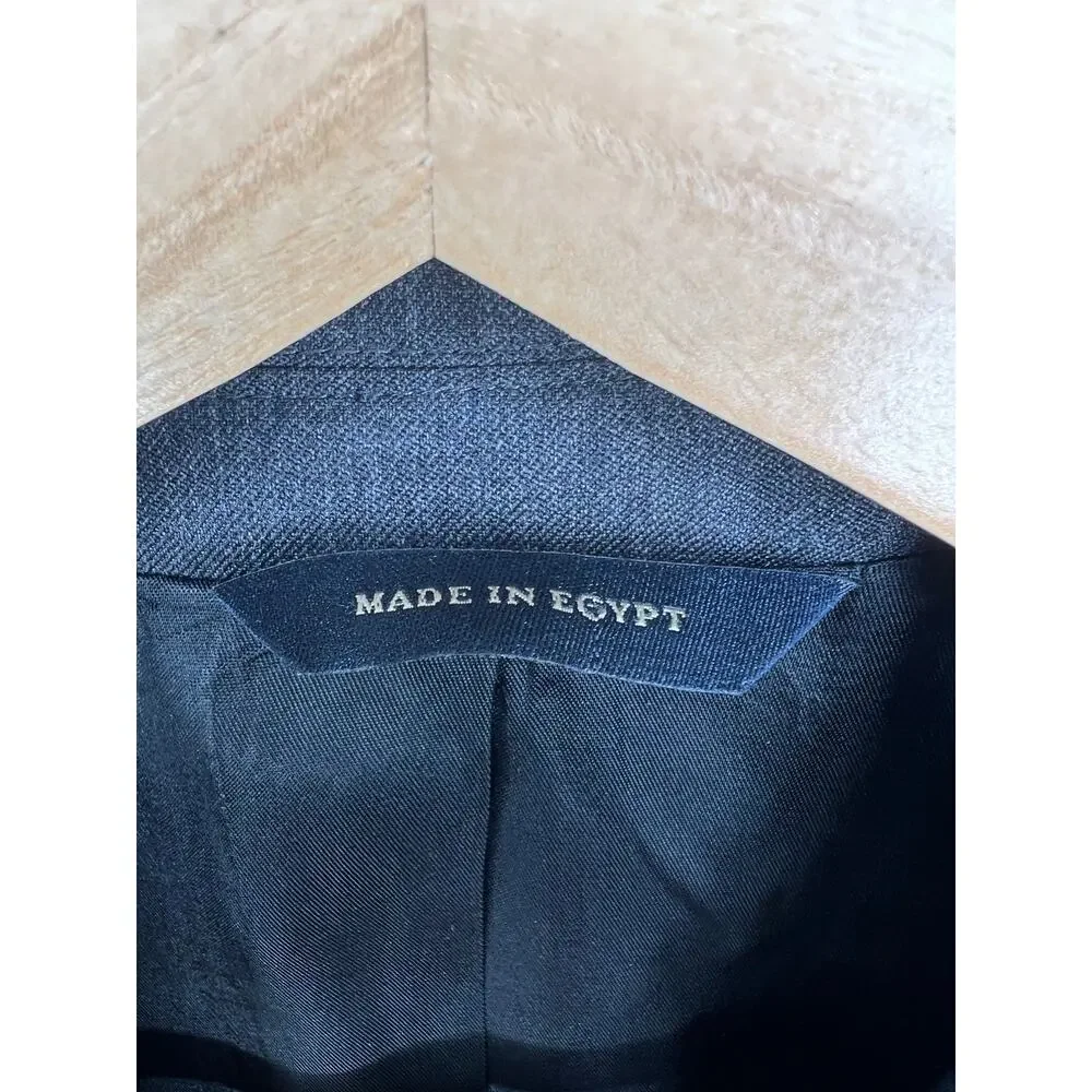 Banana Republic 42R Italian 100% Wool Blazer $450 2-Button Gray Jacket Work